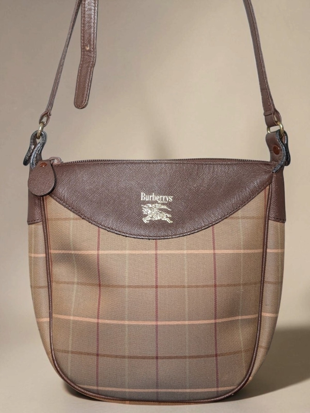Vintage Burberrys Classic Check Crossbody Bag